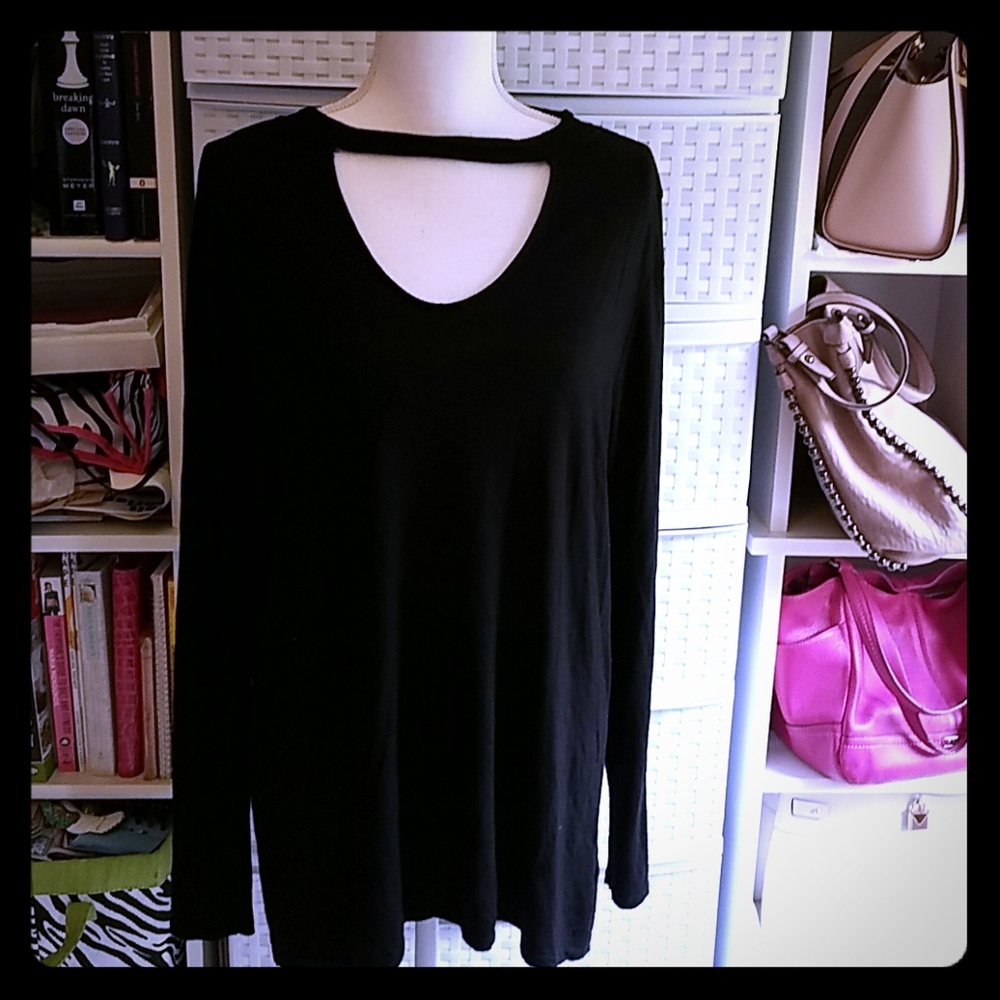 Long sleeve Black Blouse Size XL
